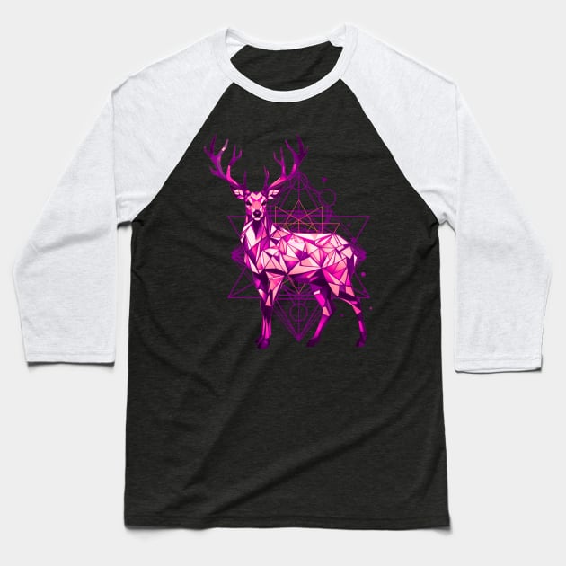 Geometric Deer Baseball T-Shirt by Trip Tank